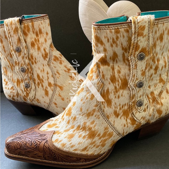 MYRA WESTRO WESTERN HAND-TOOLED BOOTIES - Picture 9 of 16